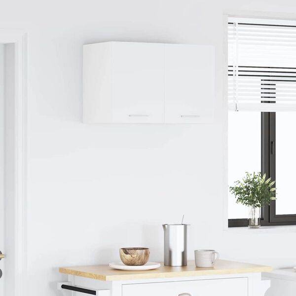 vidaXL Висящ шкаф със съхранение Бяло 30 x 31 x 40 см Инженерно дърво