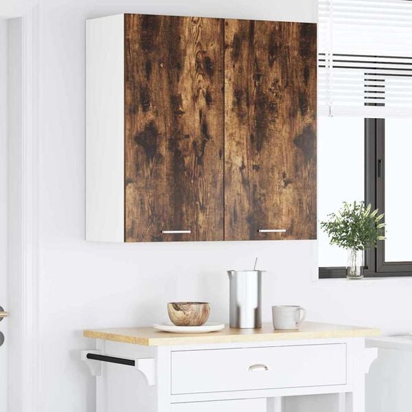 vidaXL Висящ шкаф Riga Димян дъб 80 x 31 x 80 см Инженерно дърво