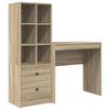 vidaXL Бюро Сонома дъб 125,5 x 40 x 127 см 2 бр.