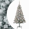 vidaXL Изкуствена коледна елха с топки 120 см 150 LED светодиода
