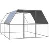 vidaXL Птичарник на открито, 3x4x2 м, поцинкована стомана