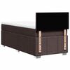vidaXL Боксспринг легло с матрак, тъмнокафяво, 90x200 см, плат