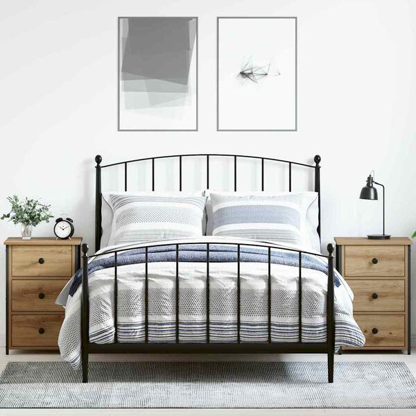 vidaXL Нощен шкаф с чекмедже 2 pcs Кафяво 40 x 36 x 60 см