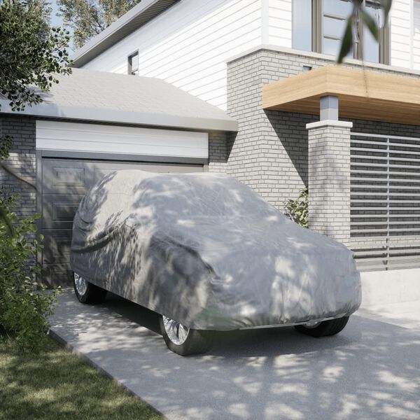 vidaXL Покривало за кола, за SUV, цяло, сиво, XL, нетъкан текстил