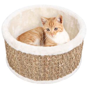 vidaXL Кръгла кошница за котки 36 см морска трева