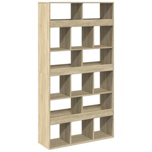 vidaXL Библиотека, сонома дъб, 100x33x187,5 см, инженерно дърво