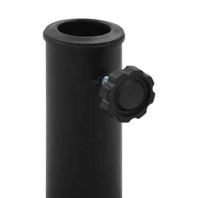 vidaXL Основа за чадър, квадратна, полирезин, 8 кг, черна