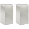 vidaXL Стойка за растения 2 pcs Сребристо 40 x 40 x 80 cm Стомана