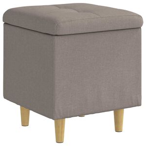 vidaXL Табуретка с място за съхранение Таупе 40 x 40 x 45 cm текстил
