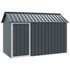 vidaXL Клетка за птици със съхранение Антрацит 215 x 112 x 141 см