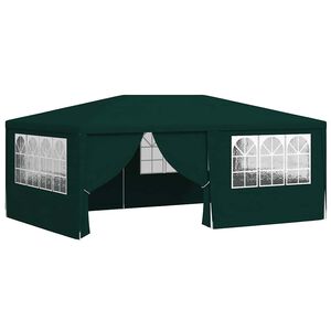 vidaXL Професионална парти шатра със стени 4x6 м зелена 90 г/м&sup2;