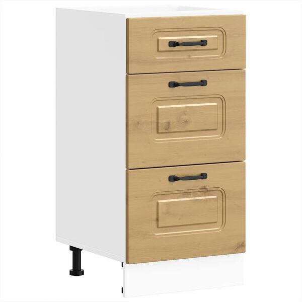 vidaXL Кухненски шкаф, "Kalmar", дъб артизан, инженерно дърво