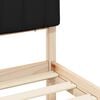 vidaXL Леглова рамка с тапицирана гръбна част Черно 75 x 190 cm