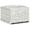 vidaXL Игрална оградка за кучета с 4 панели 122 x 106,5 x 82 см Бяло