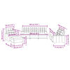 vidaXL Комплект дивани 4 части с възглавници тъмносив текстил