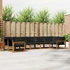 vidaXL Комплект дивани за открито 7 pcs Естествено и черно