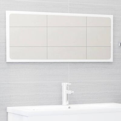 vidaXL Комплект мебели за баня от 2 части, бял гланц, ПДЧ