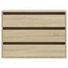 vidaXL Ъглов скрин с чекмеджета дъб сонома 80x41x58см, инженерно дърво