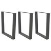 vidaXL Крака за трапезна маса, V-образни, 3 бр., антрацит, 90x(72-73,3) см, стомана
