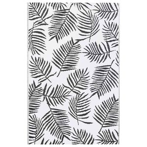 vidaXL Килим за открито, ARAKIL бяло и черно, 120x180 см, PP