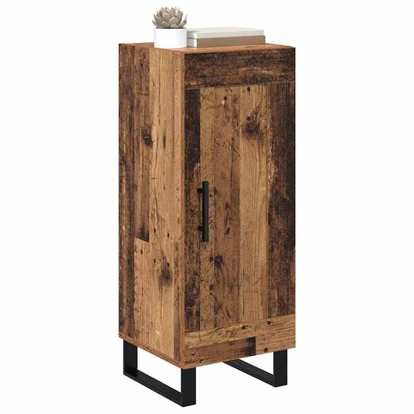 vidaXL Служебен шкаф Старо дърво 34,5 x 34 x 90 см
