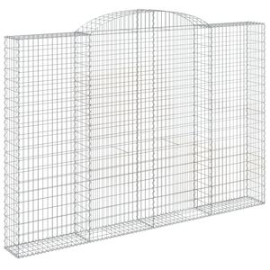 vidaXL Дъговидна габионна кошница 300x30x200/220 см поцинковано желязо