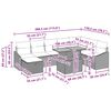 vidaXL Градински Софа Комплект с възглавница 9 pcs Бежово Полиратан