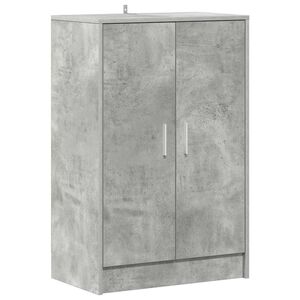 vidaXL Шкаф за обувки, бетонно сив, 60x35x92 см, инженерно дърво
