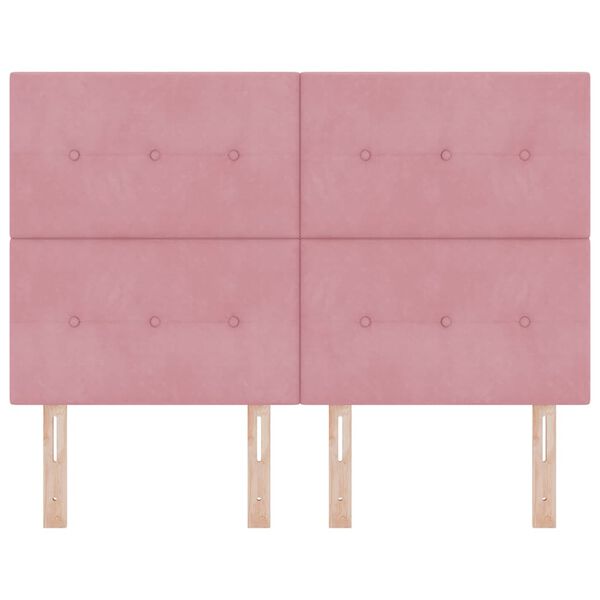 vidaXL Облегалка за глава с таблото Розово 144 см Изкуствена