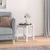 vidaXL Кафе маса, бяла, &Oslash; 52,5x45 см, борово дърво масив