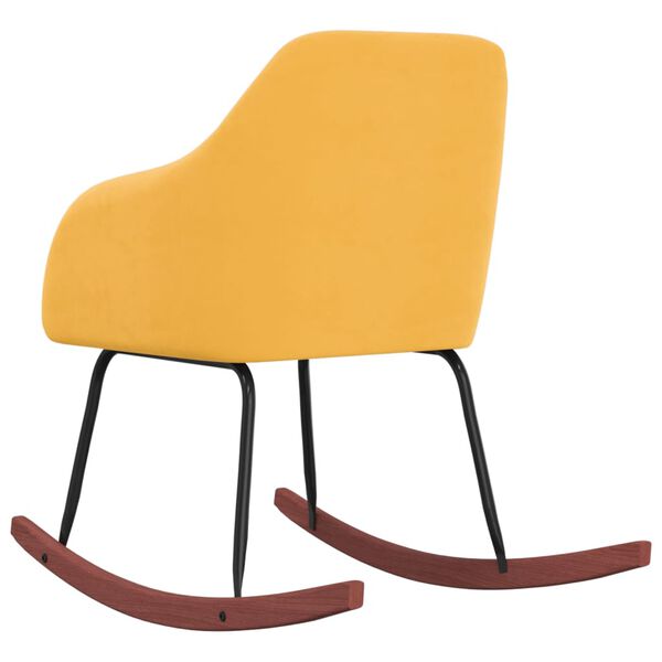 vidaXL Люлеещ стол, жълт, кадифе