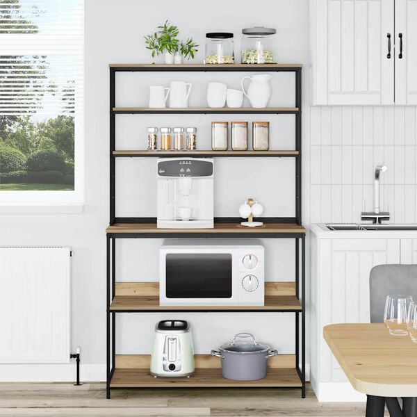 vidaXL Кухненски рафт Дъб 100 x 40 x 168 см Инженерно дърво