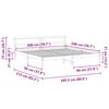 vidaXL Рамка за легло с таблото Бяло 200 x 200 cm Солидно борово дърво