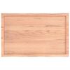 vidaXL Плот за маса светлокафяв 100x60x(2-6) см обработен масивен дъб