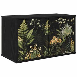 vidaXL Стенен телевизионен шкаф RHENEN 69 x 33 x 40 см Черен дъб