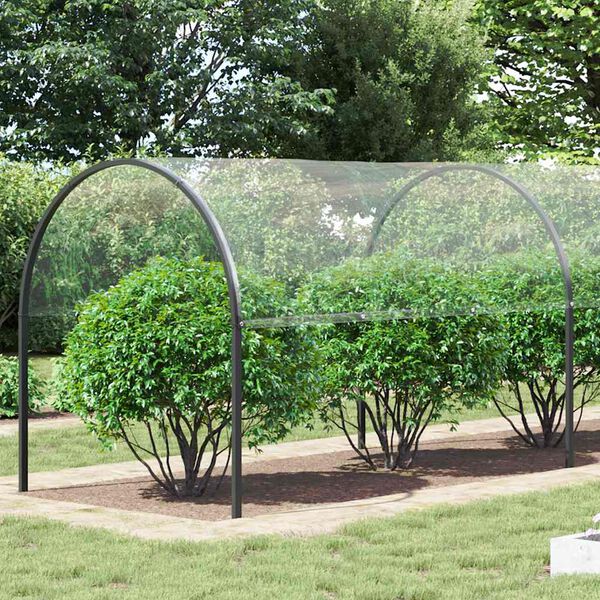 vidaXL Прозрачен брезент с капси 4x12 m PVC