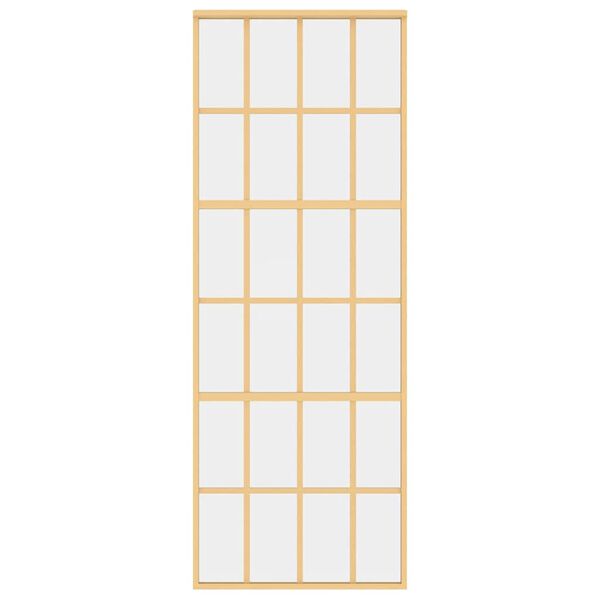 vidaXL Плъзгаща се врата 76x205 см прозрачно ESG стъкло и алуминий