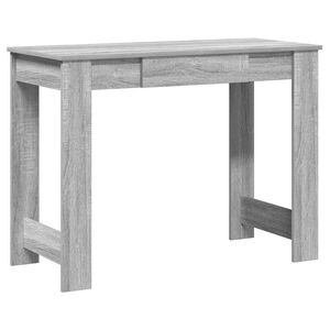 vidaXL Бюро, сив сонома, 100x45x75 см, инженерно дърво