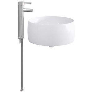 vidaXL Мивка за баня Хром 38,5 x 38,5 x 16 см Метал
