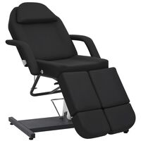 vidaXL Козметичен стол, изкуствена кожа, черен, 180x62x78 см