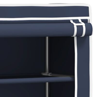 vidaXL 2-етажен рафт за над тоалетна син 56x30x170 см желязо