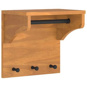 vidaXL Стенна закачалка за палта SANDNES 43x30x42 см, масивна дървесина, бор