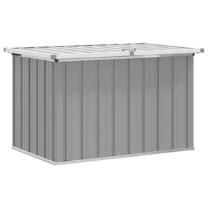 vidaXL Градински сандък за съхранение, сив, 109x67x65 см