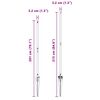 vidaXL Оградни стълбове 13 pcs Сив Ø32mm 170 см Поцинкована стомана