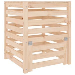 vidaXL Компостер, 63,5x63,5x77,5 см, борово дърво масив