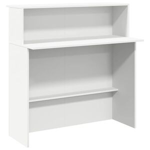 vidaXL Рецепционно бюро, бяло, 100x50x103,5 см, инженерно дърво