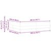 vidaXL Легло с пружинирана основа Тъмен сив 200 x 220 cm текстил