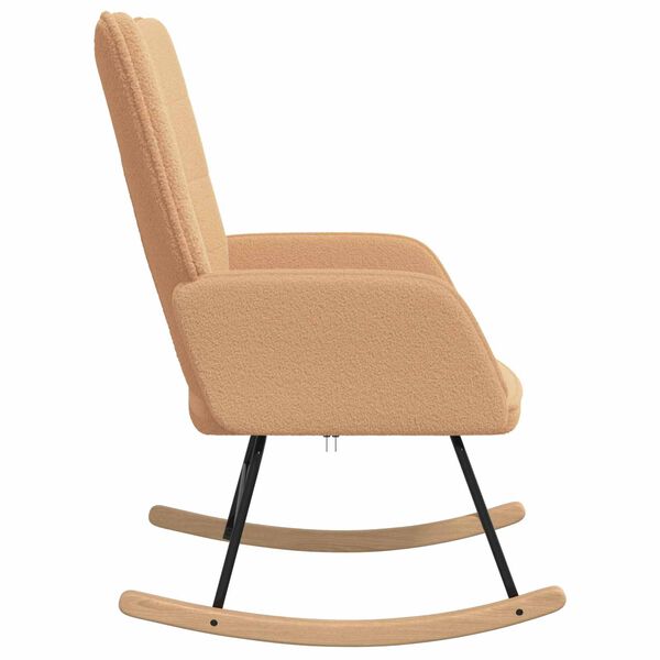 vidaXL Люлеещ се стол Бежово Тъкан Шерпа