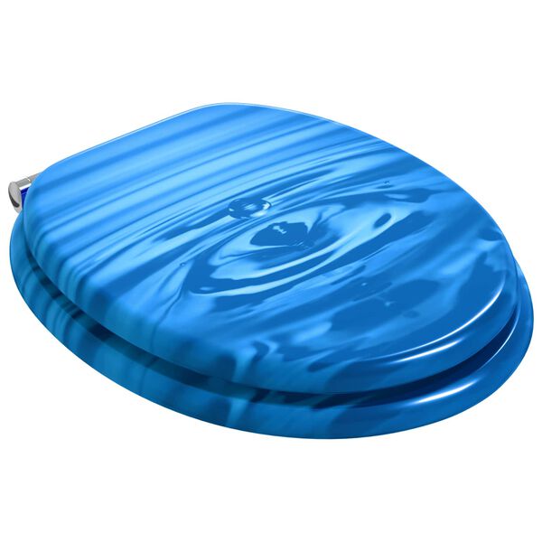 vidaXL Тоалетна седалка Син капсула 44 x 38 см ПДЧ