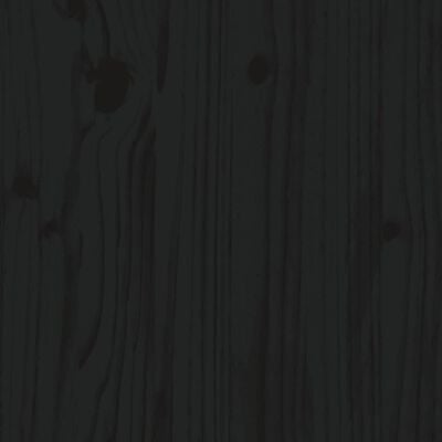 vidaXL Градински трапезен комплект от 11 части, черно, масивен бор